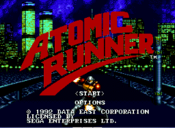Atomic Runner Title Screen
